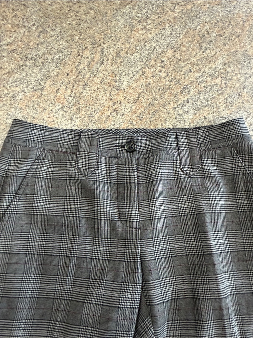 CAbi Gray Plaid Dress Pants size 8 - Picture 5 of 6